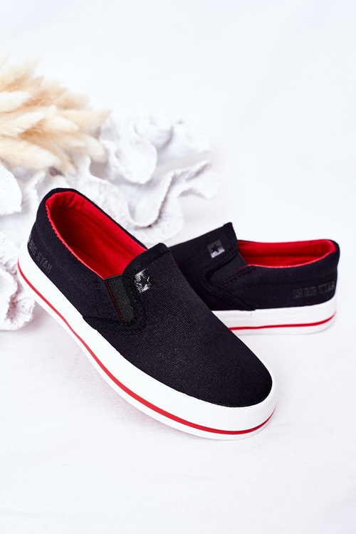 Dětské Nazouvací Tenisky Slip-On Big Star HH374013 Černé