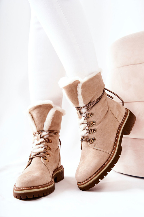 Boty Trapper Zateplené Béžové Nelby