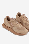 Kožené Sneakersy Pánské Big Star OO174298 Hi-Poly System Béžové