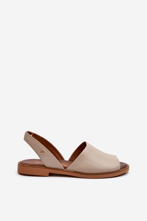 Zazoo 40327 Kožené Nášlapné Sandály Bežové