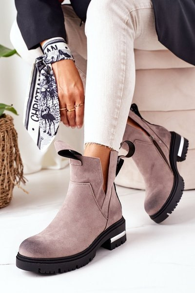 Izolované topánky, sivá moja cesta so zipsom