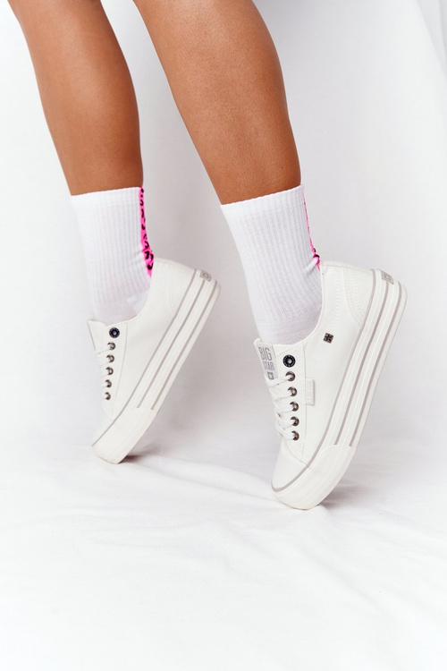 Dámske tenisky na bielej platforme Big Star HH274052