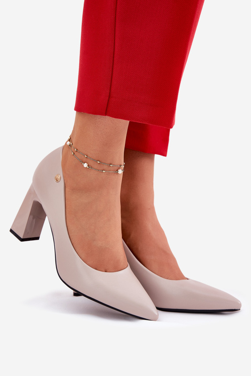 Elegantní Lodičky Na Klínovém Podpatku Vinceza 62221 Šedé