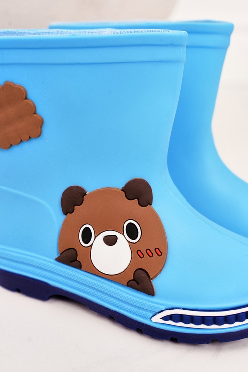 Dětské Gumáky S Plyšovým Medvídkem Světle Modré