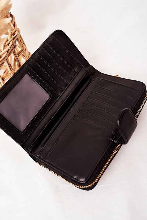 Velká Dámská Peněženka S Kapsou Černá