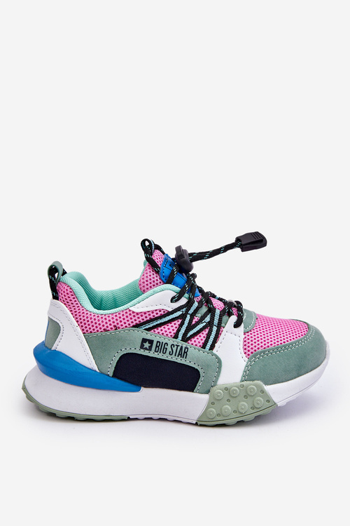 Detské športové topánky pamäťový penový systém Big Star LL374219 Pink-Green