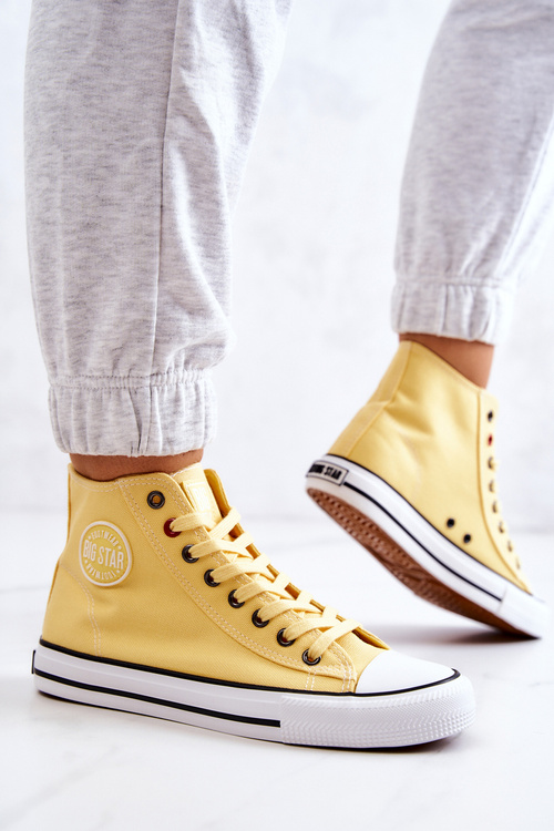 Dámské Vysoký Tenisky Big Star JJ274207 Žlutá