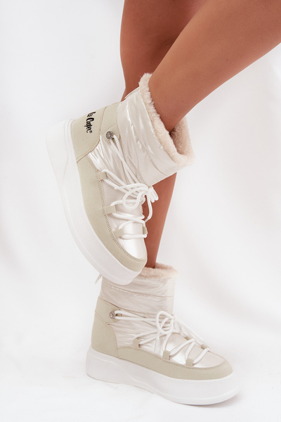 Dámské zimní boty Na platformě Lee Cooper LCJ 25 03 3815 Bílé