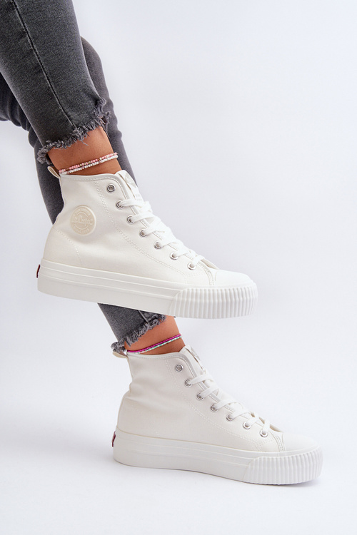 Dámske vysoké tenisky Lee Cooper LCW-24-02-2132 Biele