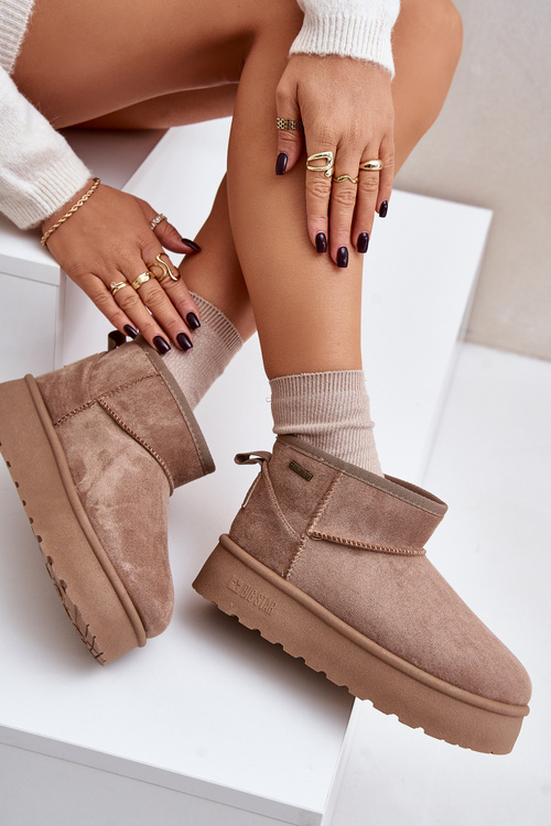 Nízke sněhule na platformě Big Star OO274A100 béžové