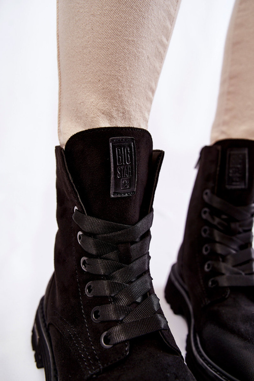 Dámské semišové boty Big Star KK274503 Černé