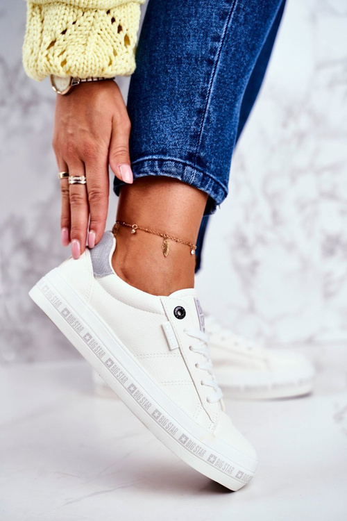 Dámské Kožené Tenisky Big Star GG274194 Bílé