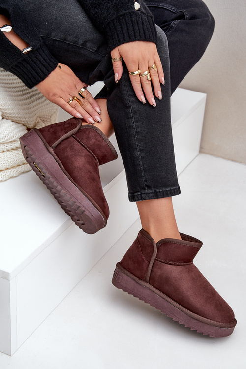 Sněhule Na Platformě Dámské D.Franklin DFSH370010 Čokoládové