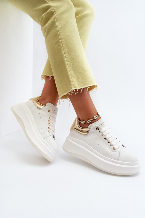 Dámské kožené tenisky GOE NN2N4031 Bílé