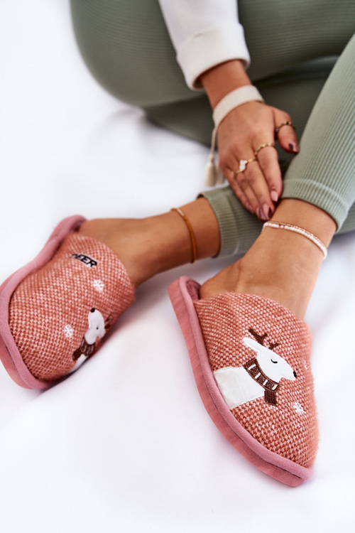 Dámska vianočná papie s sobom Pink Millio