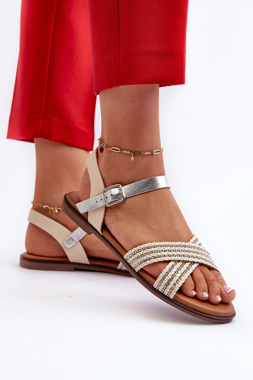 Ploché Dámské Sandály S.Barski MY923 Béžové