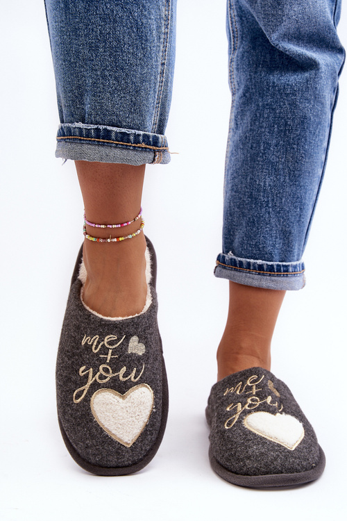 Dámské klasické pantofle s vložkou šedé Mabira