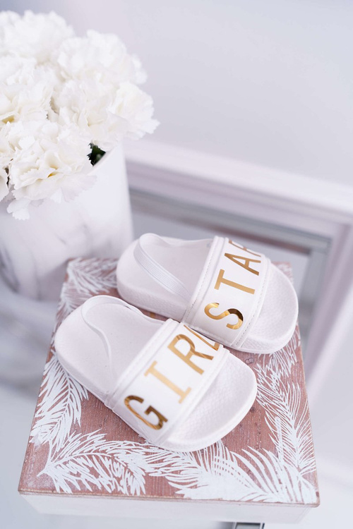 Detské dievčatá Golden Plippers Girl Star White Bambi