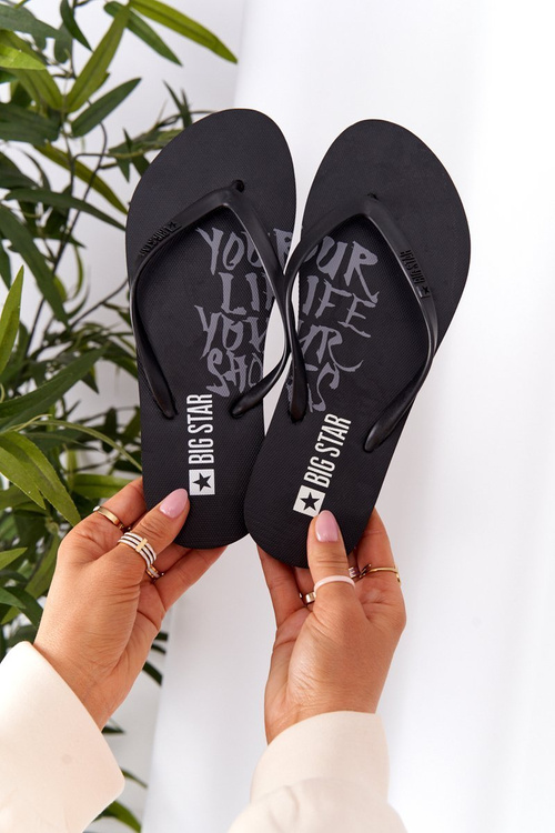 Ženské flip -flops veľká hviezda ff274a309 čierna