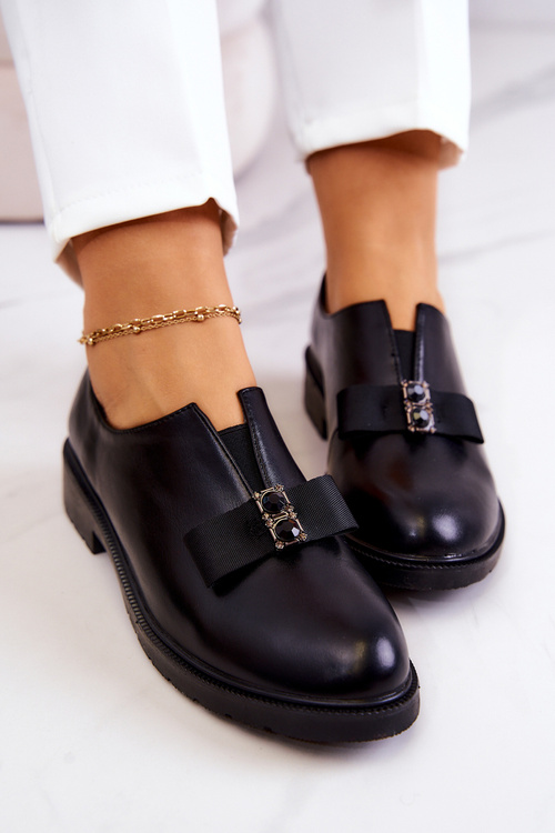 Dámske topánky vkĺzli s ozdobou čiernej Janelle