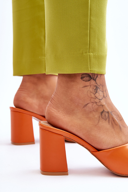 Dámska kožená klasika Loara Orange Flip Flops