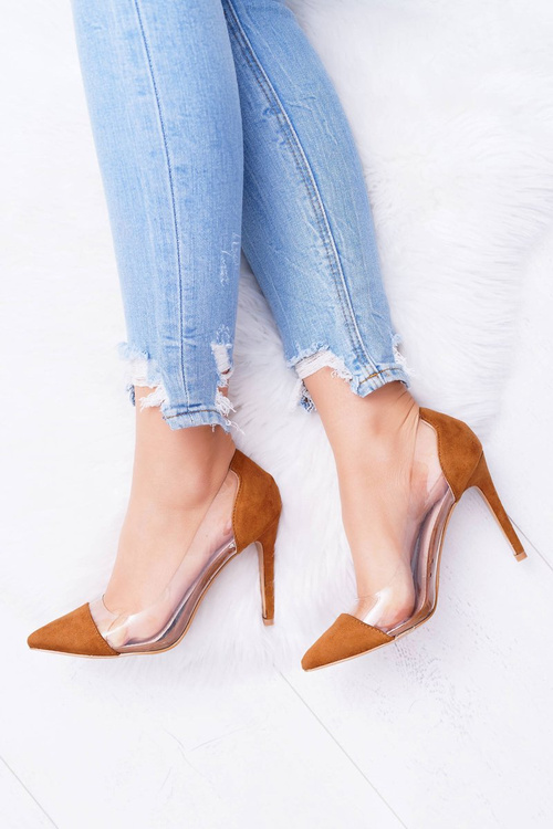 Dámské Lodičky Na Jehlovém Podpatku Průhledné Camel Live