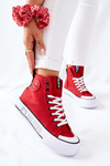Vysoké Tenisky Na Platformě Big Star II274018 Červené
