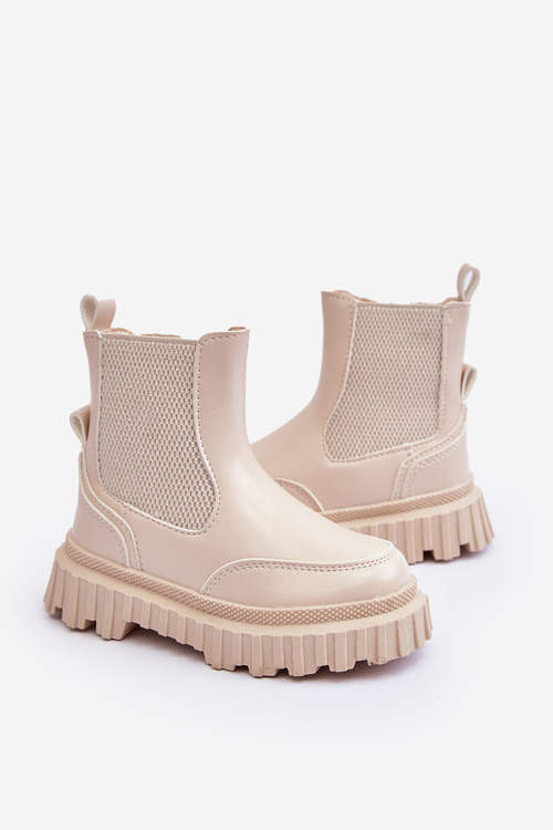 Detské topánky pre béžový izolovaný zips jolynn