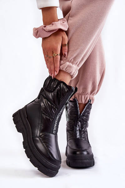 Dámské pohodlné boty do sněhu Elodia černé barvě