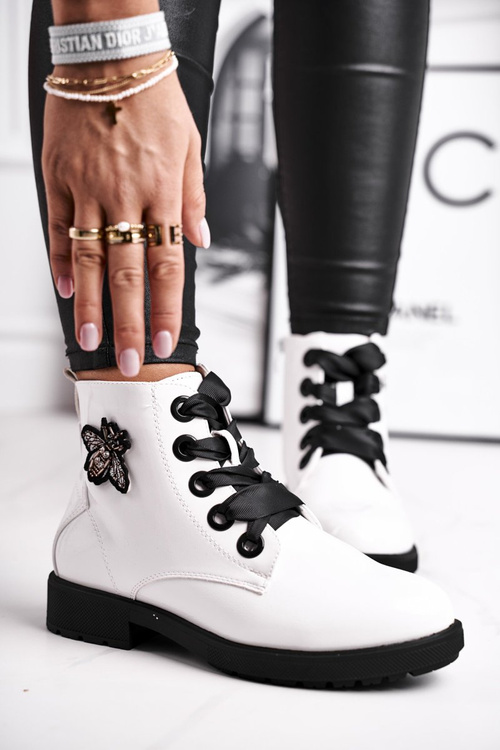 Dámske päty dámske päty maľované biele Sergio Leone BT530