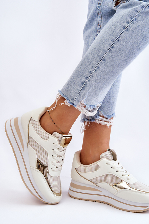 Dámská sportovní obuv na klínku Světle béžová Ruby