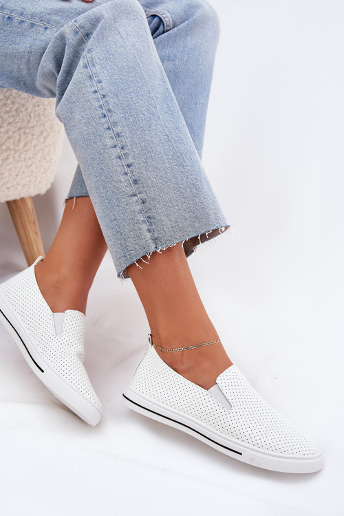 Dámske Tenisky Z Eko Kože S Nápisom Biele Zalinne