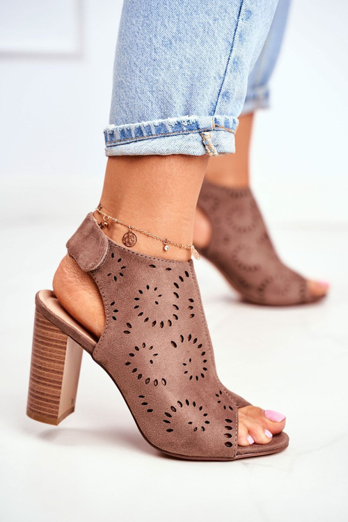 Dámské Sandály Na Podpatku Khaki Rules