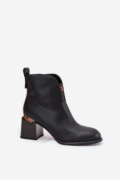 Kožené dámske čižmy Vinceza 66811 Čierne