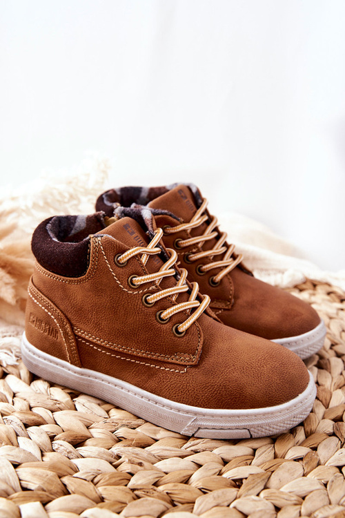 Izolované športové topánky pre deti veľká hviezda BB37413B Camel