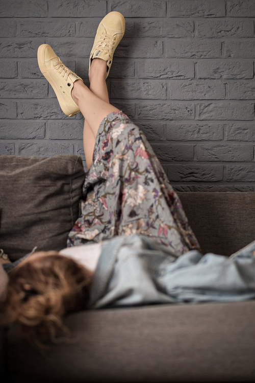 Dámske nízke tenisky Big Star DD274441 žlté