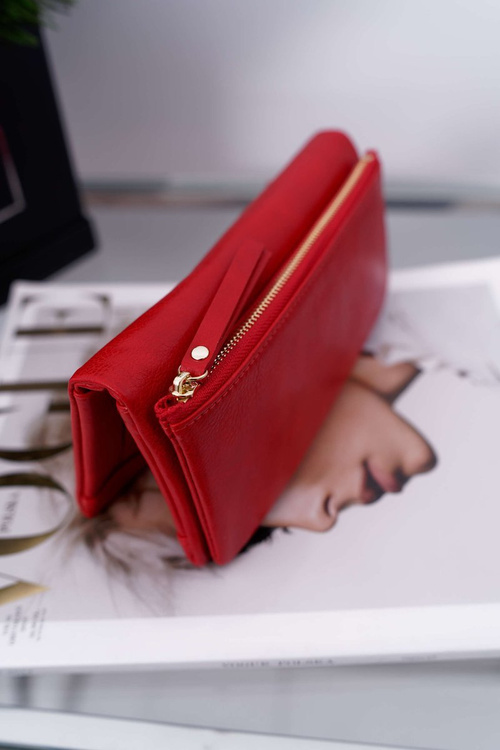 Veľké červené dámske portfólio pre západku
