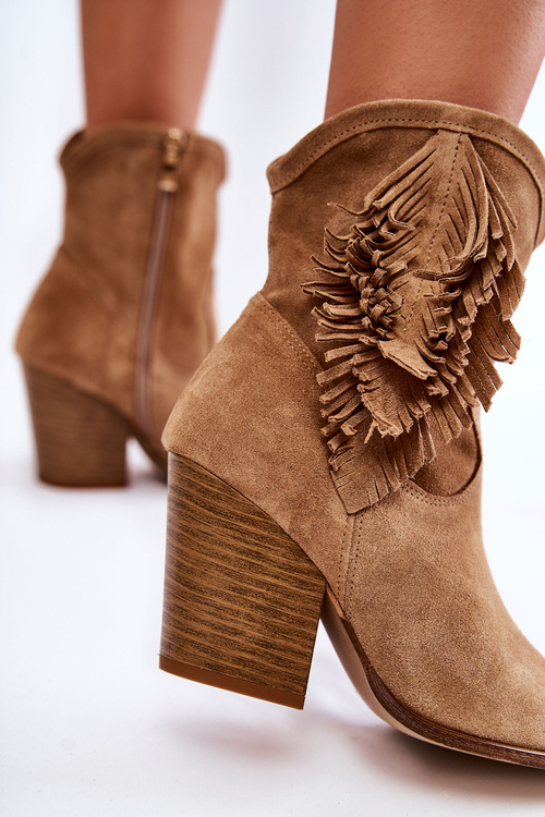 Dámske semišové topánky Lewski Shoes 2808/L Beige