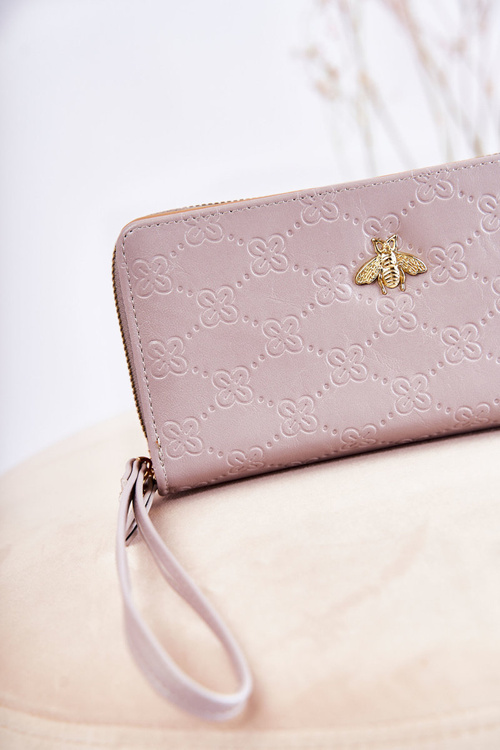 Dámska veľká peňaženka s dekoráciou šedá Fabio