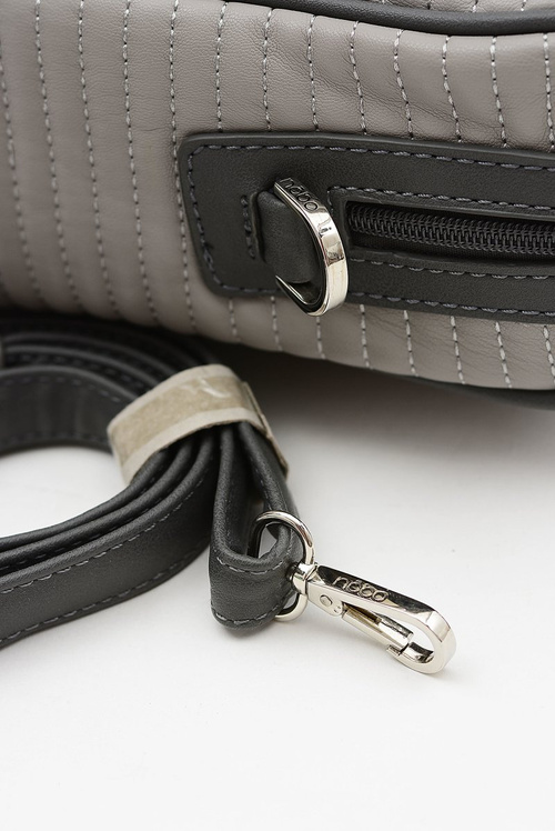 Dámska veľká prešívaná šedá taška