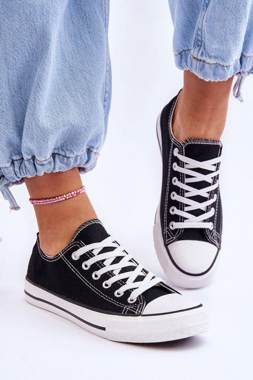 Klasické tenisky s nízkym dámskym čiernym Vegas