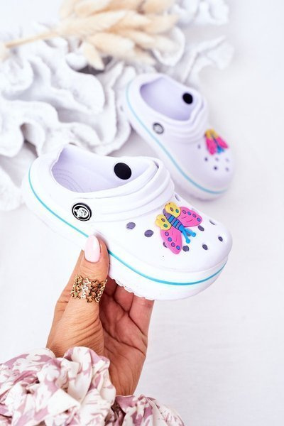 Dětské Pěnové Nazouváky Crocs Bílé Lazy Day