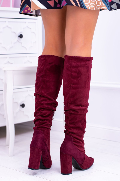 Vysoké podpätky žien v nočnej kotúče Spitz Burgundsko