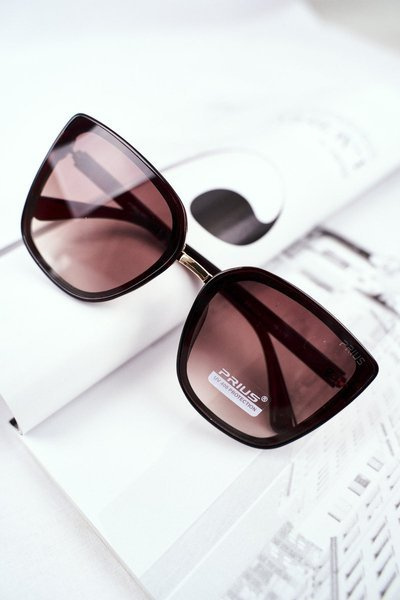 Hnedé slnečné okuliare Prius PR-V14 hnedý gradient