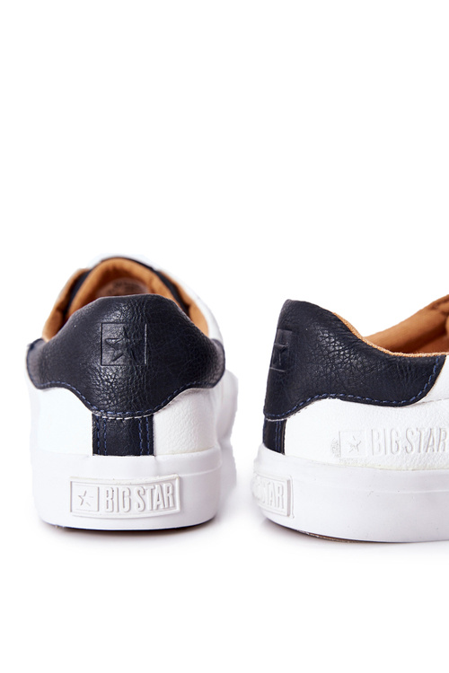 Kožené Tenisky Big Star II174037 Bílé-Béžové