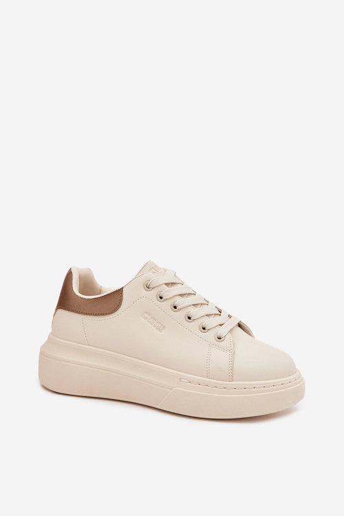 Dámske Sneakersy Na Platforme Big Star SS274246 Svetlo Béžové