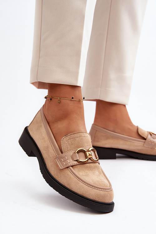 Klasické dámske mokasíny béžové Fiviana