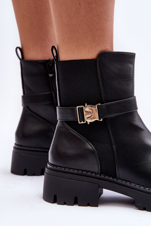 Dámske kožené topánky, dámske čierne elfovia