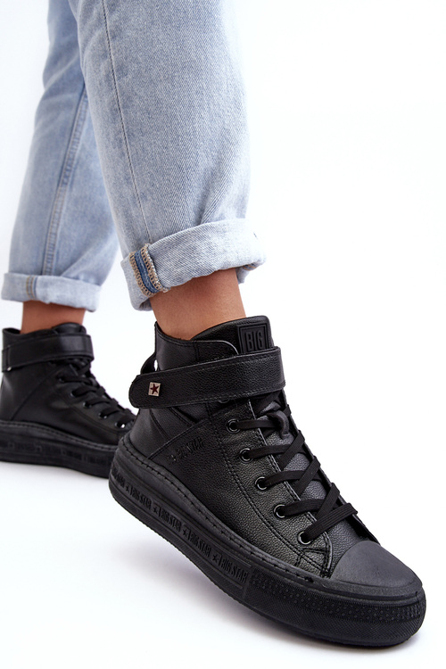 Izolované tenisky žien na platforme Big Star Black MM274008