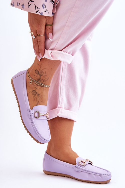 Klasické kožené fialové mokasíny Verona